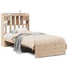 vidaXL Bed met boekenkast zonder matras massief grenenhout 90x200 cm