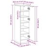 vidaXL Schoenenkast 30x35x100 cm bewerkt hout sonoma eikenkleurig