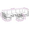 vidaXL Tuin Sofa Set met kussen 8 pcs Zwart Aluminium
