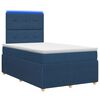 vidaXL LED Boxspring Bed met Matras Blauw 120 x 190 cm Stof