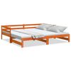 vidaXL Slaapbank met onderschuifbed 80x200 cm massief grenenhout