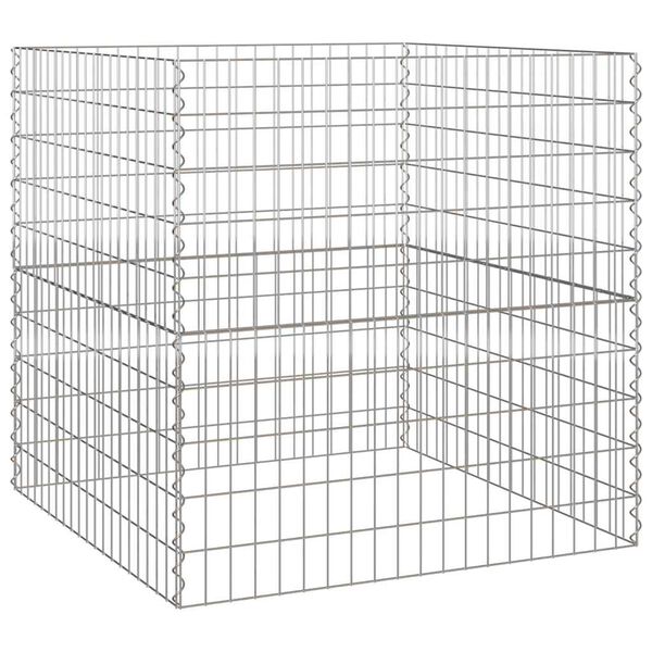 vidaXL Vierkante Composter 100 x 100 x 100 cm IJzer