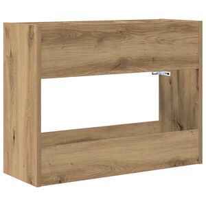 vidaXL Paraplu Standaard Artisan Eiken 65 x 24 x 50 cm Bewerkt hout