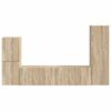 vidaXL Tv-meubelset Wandgemonteerd 4 pcs Sonoma Eiken Bewerkt hout