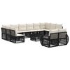 vidaXL Tuinbankenset 13 pcs Zwart en Cream Wit poly rattan