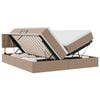 vidaXL Opslag bed met hoofdeinde Cappuccino 180 x 200 cm Nep Leer