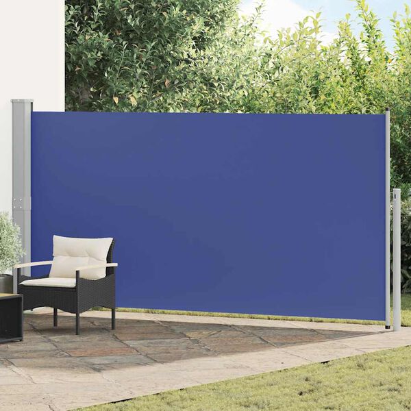 vidaXL Windscherm uittrekbaar 160x500 cm blauw