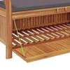 vidaXL Tuinopbergbank met kussen 126 cm massief acaciahout