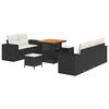 vidaXL Tuin Sofa Set 8 st 8-Aantal zitplaatsen Zwart en Cr&egrave;me