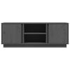 vidaXL Tv-meubel 110x35x40,5 cm massief grenenhout grijs