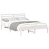 vidaXL Bedframe met hoofdeinde Wit 140 x 220 cm Massief grenenhout