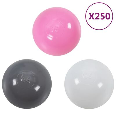 vidaXL Kinderspeeltent met 250 ballen 70x112x70 cm roze