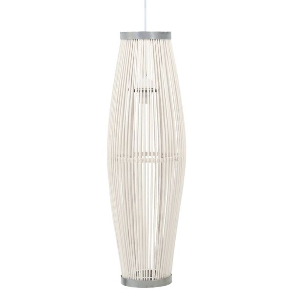 vidaXL Hanglamp ovaal 40 W E27 27x68 cm wilgen wit