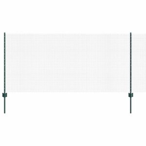 vidaXL gelast draadhek met palen 25 x 1 m Gegalvaniseerd staal Groen