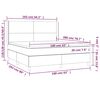 vidaXL Boxspring met matras fluweel lichtgrijs 160x200 cm