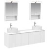vidaXL Badkamerkastenset 5 pcs Wit Bewerkt hout