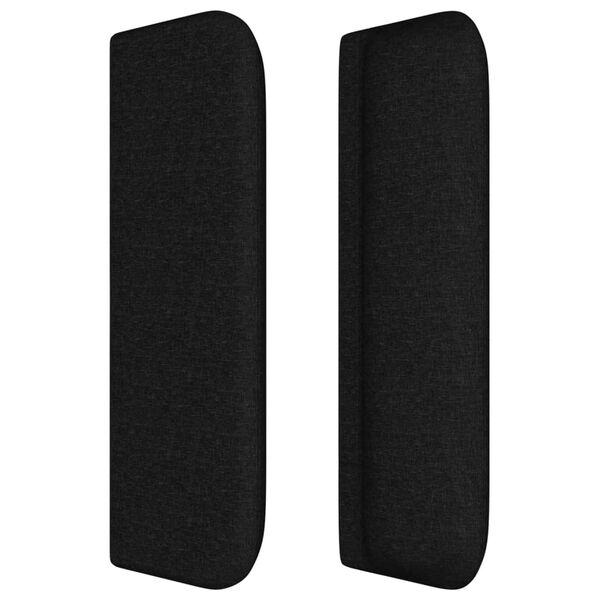 vidaXL Hoofdbord met randen 163x16x78/88 cm stof zwart