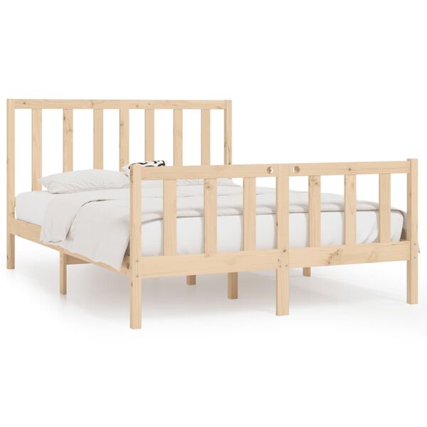 vidaXL Bedframe massief hout 120x190 cm