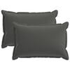 vidaXL Kussensloop 2 st HOUTEN Antraciet 30 x 50 cm Polyester