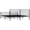 vidaXL Bedframe met hoofd- en voeteneinde metaal zwart 193x203 cm