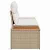 vidaXL Tuinbank Beige 184 x 62 x 85cm poly rattan