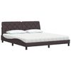 vidaXL Bed met matras stof donkerbruin 180x200 cm