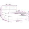 vidaXL Boxspring met matras stof lichtgrijs 180x200 cm