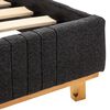 vidaXL Bedframe zonder matras stof donkergrijs 180x200 cm