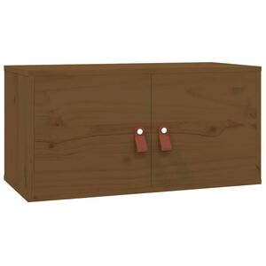 vidaXL Wandkast 60x30x30 cm massief grenenhout honingbruin