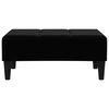 vidaXL Slaapbank 2-zits met 2 kussens en voetenbank fluweel zwart