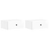 vidaXL Wandbeugel Bedkast 2 st Hoogglans Wit 49 x 34,5 x 20 cm