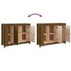 vidaXL Dressoir 100x35x74 cm massief grenenhout honingbruin