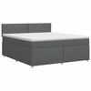 vidaXL Boxspringbed met matras Donkergrijs 140 x 200 cm Stof