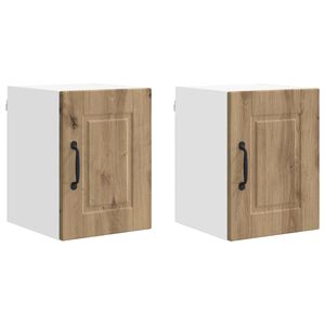 vidaXL Wandkast PORTO 2 pcs Artisan Eiken Bewerkt hout
