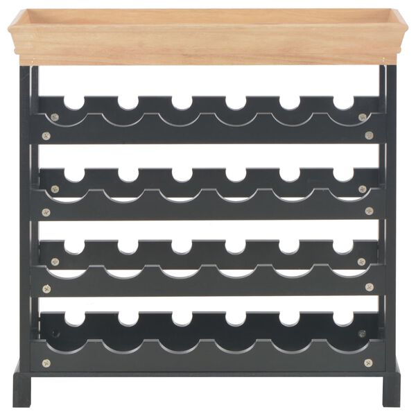 vidaXL Wijnkast 70x22,5x70,5 cm MDF zwart