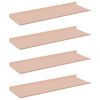 vidaXL Drijvende plank 4 pcs Roze 60 x 18 x 2,5 cm Staal