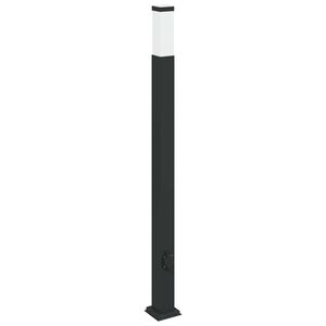 vidaXL Bolderarmatuur met stopcontact 110 cm Zwart IP44