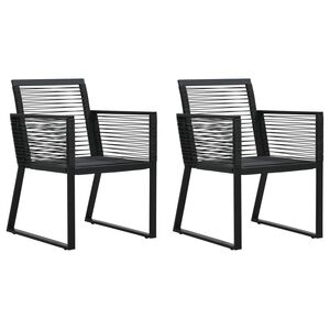 vidaXL Tuinstoelen 2 st PVC-rattan zwart