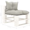 vidaXL 5-delige Loungeset met taupe kussens pallet hout
