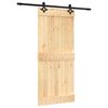 vidaXL Schuifdeur 90 x 210 cm Massief Grenenhout (Niet-Behandeld)
