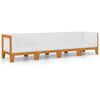 vidaXL 4-delige Loungeset met kussens massief acaciahout