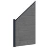 vidaXL Hek set 95 x 180 cm WPC en Aluminium Grijs