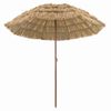 vidaXL Strandparasol Bruin Ø 206 x 209.5 cm Staal