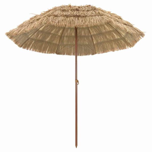 vidaXL Strandparasol Bruin Ø 206 x 209.5 cm Staal
