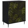 vidaXL Ladekast ELBURG Palmbladprint 66 x 36,5 x 76 cm Bewerkt hout