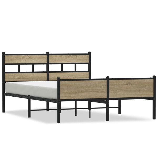 vidaXL Bedframe zonder matras hout sonoma eikenkleurig 140x200 cm