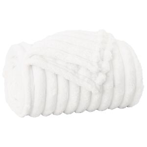 vidaXL Gooi Deken Wit 150 x 130 cm Fleece