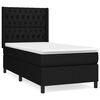 vidaXL Boxspring met matras stof zwart 90x200 cm