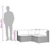 vidaXL 3-delige Loungeset met kussens poly rattan bruin