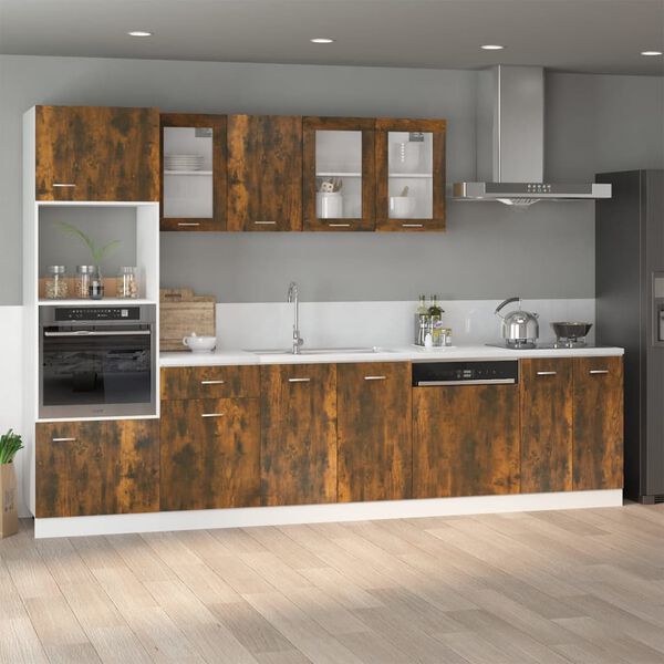 vidaXL Onderkast Lyon 60x46x81,5 cm bewerkt hout gerookt eikenkleurig